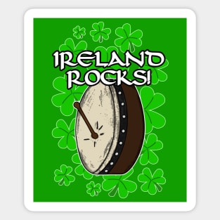 Ireland Rocks Bodhran Irish St Patrick's Day Sticker